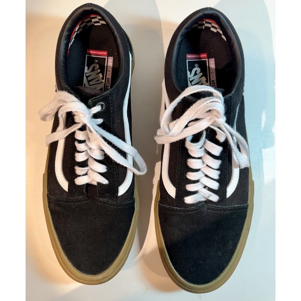 Vans Skate Old Skool Pro Suede Skateboard Shoes Black/Gum Size 11